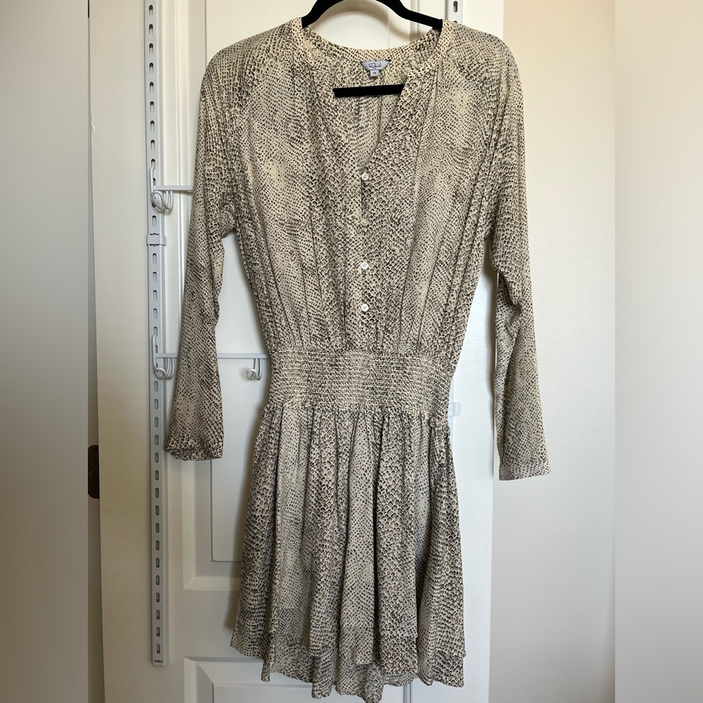 Rails Jasmine dress in cream snakeskin